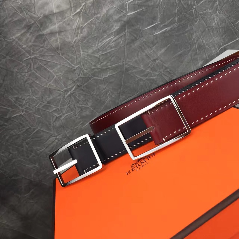 爱马仕皮带批发 H家针扣系列 经典BOX皮带身全手工细腻缝线 宽3.2CM 码数85-105欧